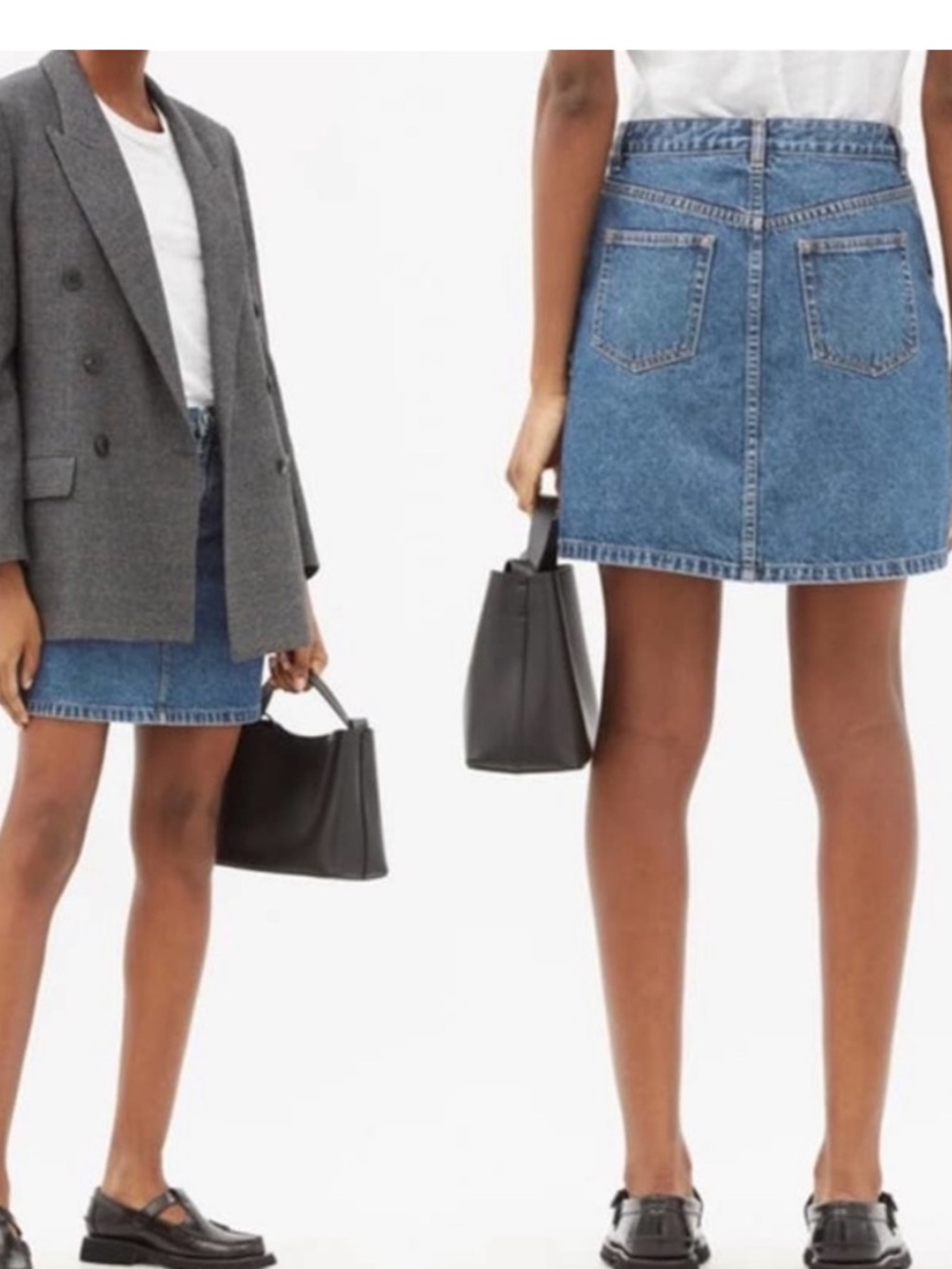 A.P.C. Blue Denim Mini Skirt Size 6